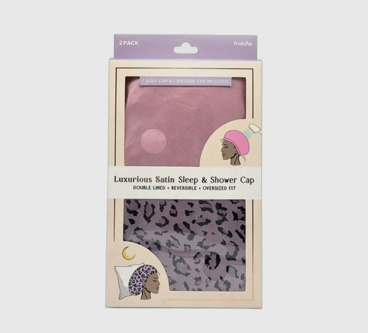 Lindo Satin Sleep & Shower Cap Double Lined - 2pcs/pk