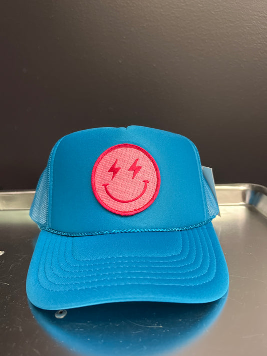 Blue HAPPY Trucker Hat
