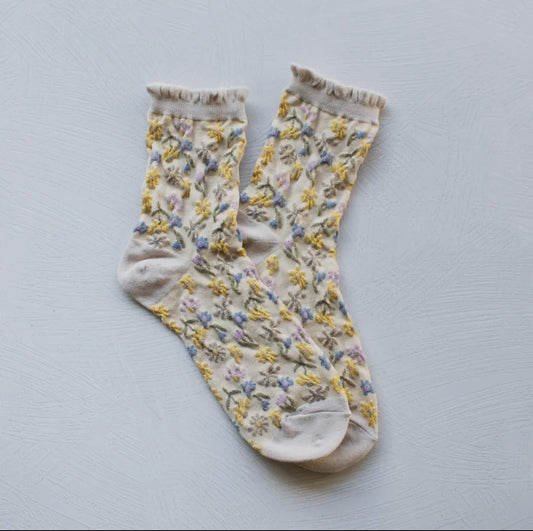 Remi Ribbon & Floral Casual Socks