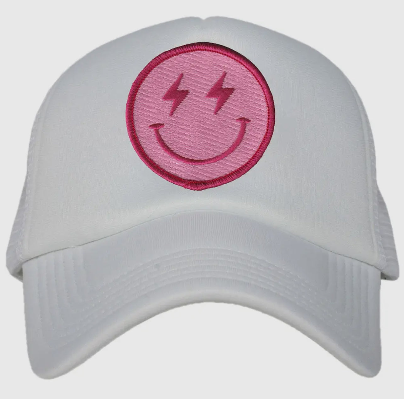 White HAPPY Trucker Hat