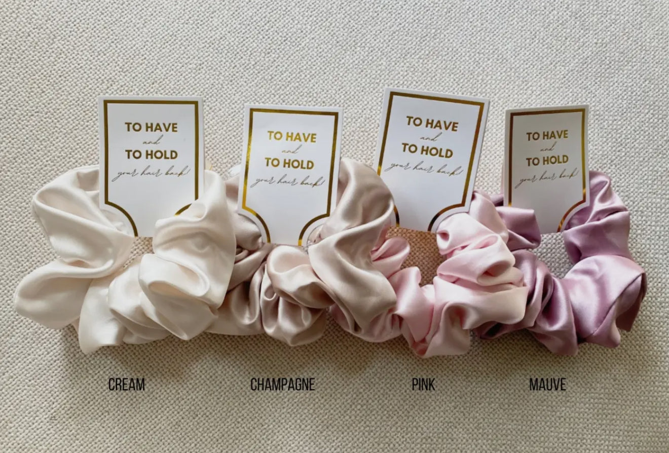 Silk Satin Soft Scrunchies - Grace