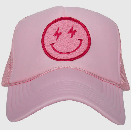 Pink HAPPY Trucker Hat